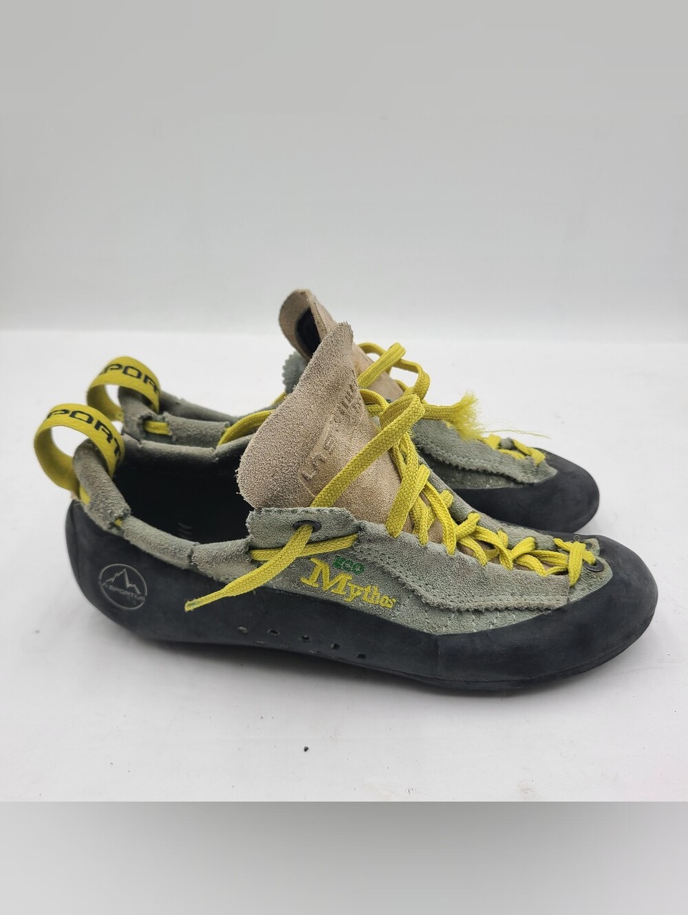 B50 La Sportiva Mythos Eco Climbing Shoes Womens 7 Mens 6 Suede Technical Italy